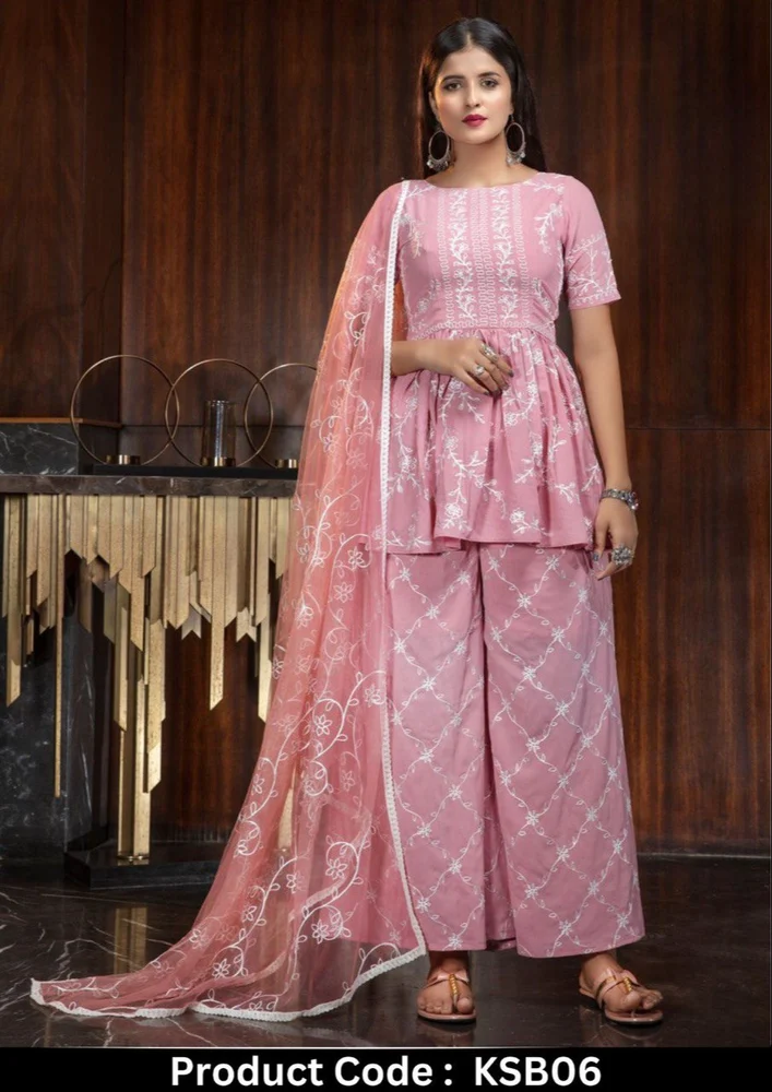 Pure Georgette Palazzo Suit With Dupatta